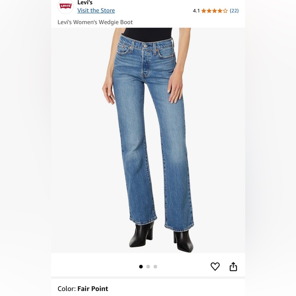 Levi's Wedgie Bootcut - Color: Fair Point | Size: 27x32